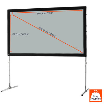 celexon Faltrahmen Leinwand Mobil Expert 305 x 172cm, R&uuml;ckprojektion