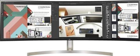 LG PC LED-Monitor 49WL95C-WE UltraWide Mattschwarz-Pianoschwarz-Mattweiss-Gold