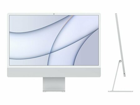 APPLE iMac 2021 MGPD3D/A CTO, All-in-One PC mit 23,5 Zoll Display, Apple M-Series Prozessor, 16 GB RAM, 2 TB SSD, Apple M1 Chip  Silber