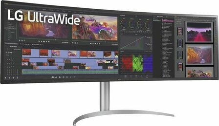 LG 49WQ95X-W, LED-Monitor (124 cm(49 Zoll), wei&szlig;, Dual QHD, Free + G-Sync, Nano IPS, 144Hz Panel)