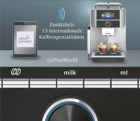  Siemens Kaffee-Vollautomat TI9555X9DE Schwarz-Silber