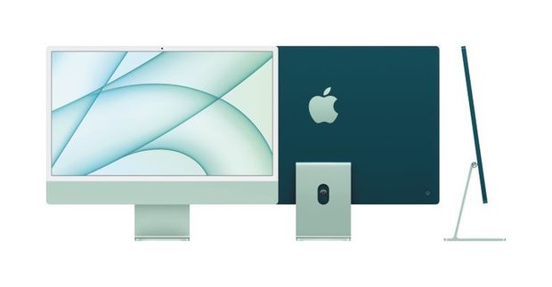 Apple All-in-One PC iMac 24" Retina 4.5K 256GB, M1 Chip 8C CPU/7C GPU Silber/Grün/Blau/Rose