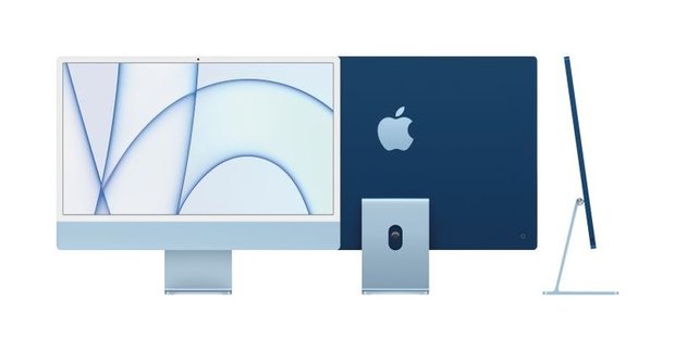 APPLE iMac 2021 MGPD3D/A CTO, All-in-One PC mit 23,5 Zoll Display, Apple M-Series Prozessor, 16 GB RAM, 1 TB SSD, Apple M1 Chip  Silber/Grün/Blau/Rose