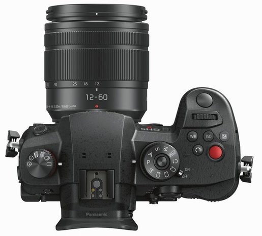 Panasonic Digitale Systemkamera DC-GH5M2ME (GH5M2 + FS12060) Schwarz