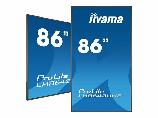 iiyama ProLite LH8642UHS-B3 218 cm (86") Klasse (217 cm (85.6") sichtbar) LCD-Display mit LED-Hintergrundbeleuchtung - 4K - für Digital Signage