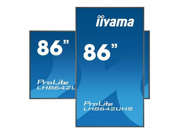 iiyama ProLite LH8642UHS-B3 218 cm (86") Klasse (217 cm (85.6") sichtbar) LCD-Display mit LED-Hintergrundbeleuchtung - 4K - für Digital Signage